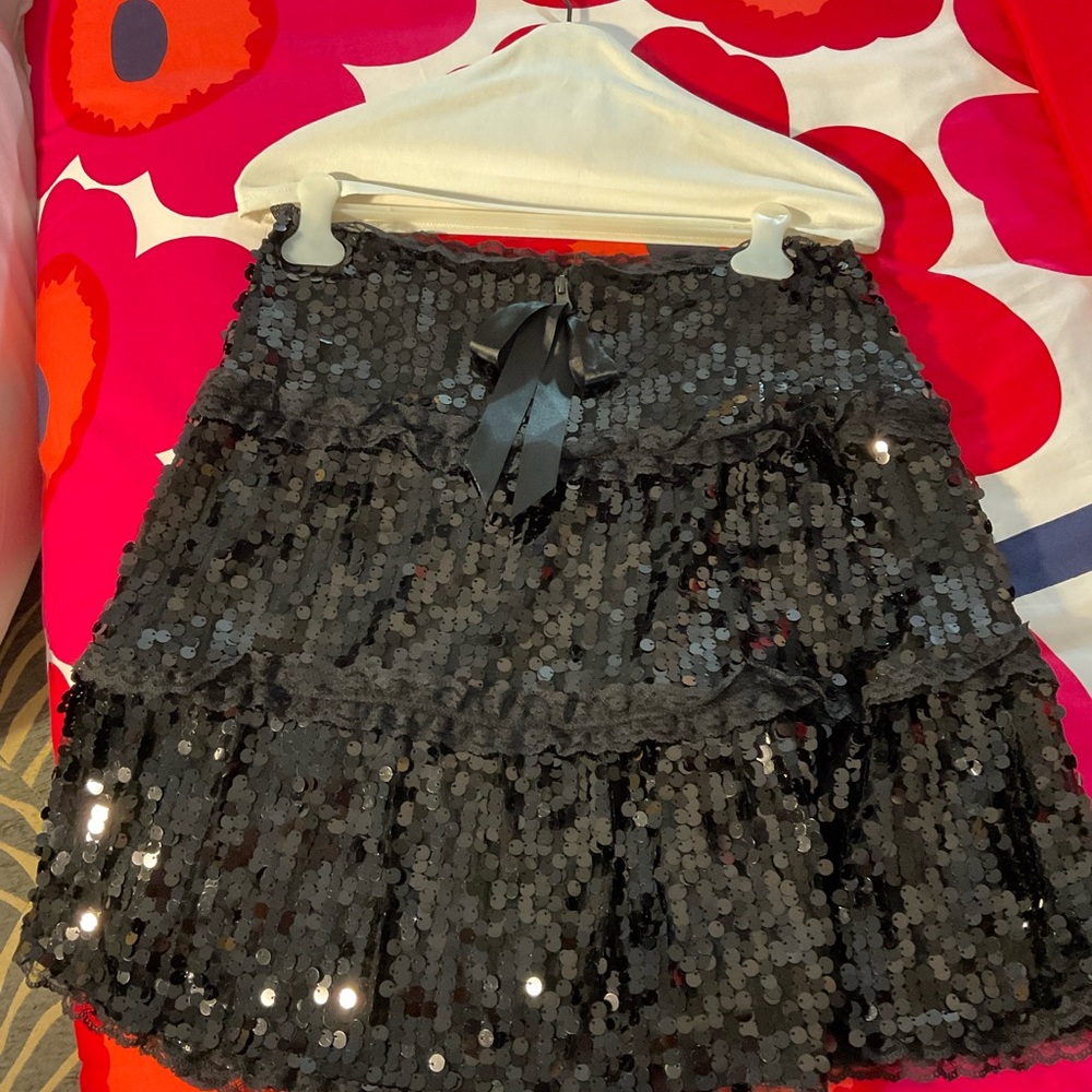 Valentino Black Sequin Skirt - Picture 7 of 10